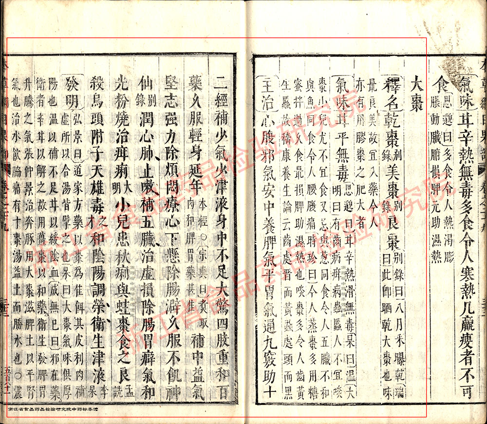 大枣 明 《本草纲目》 资料图