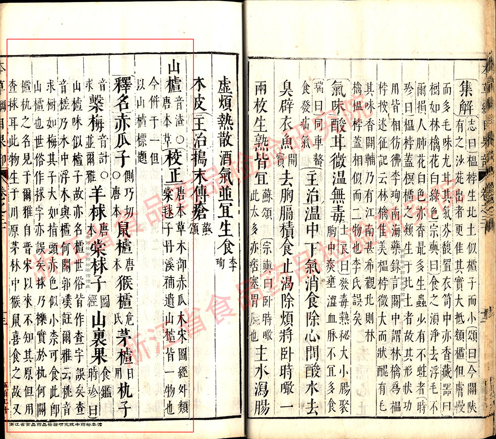 山楂 明 《本草纲目》 资料图