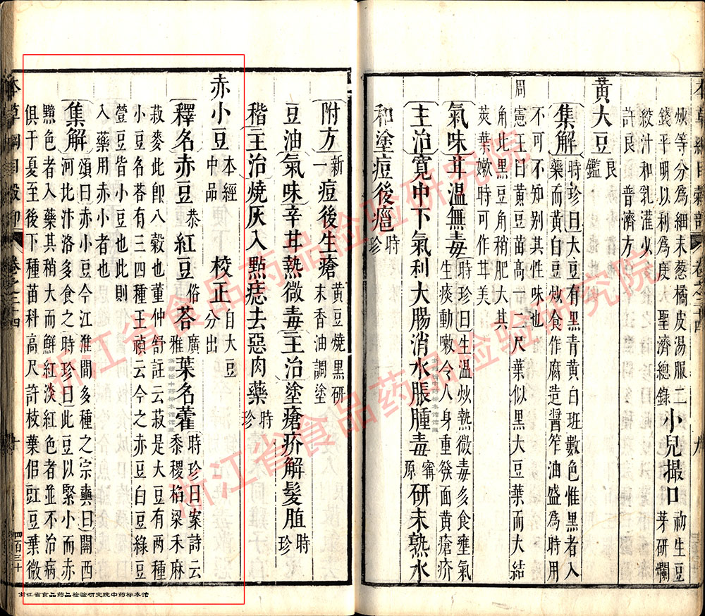 赤小豆 明 《本草纲目》 资料图