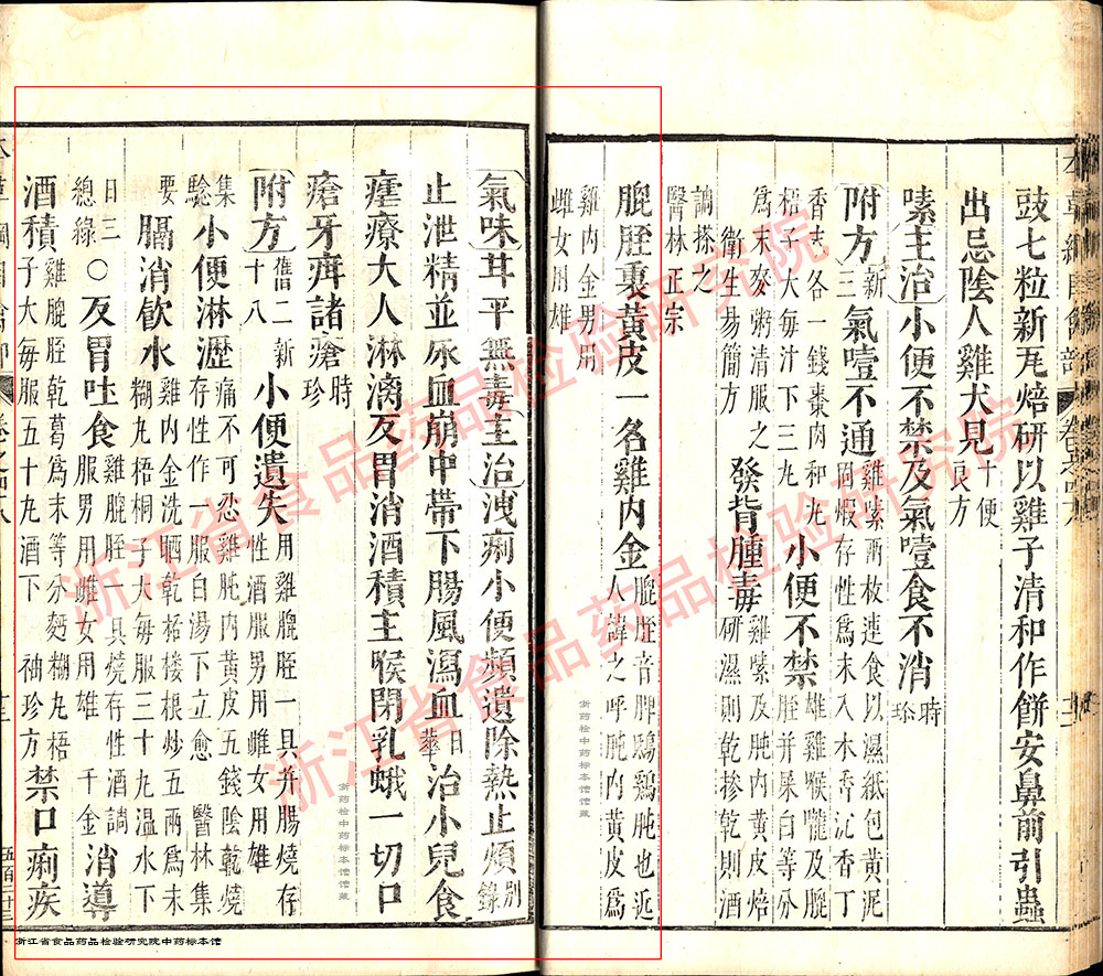 鸡内金 明 《本草纲目》 资料图