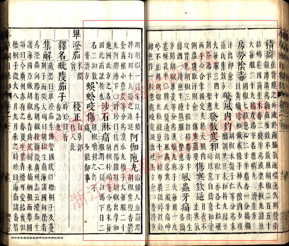 胡椒 明-《本草纲目》 资料图
