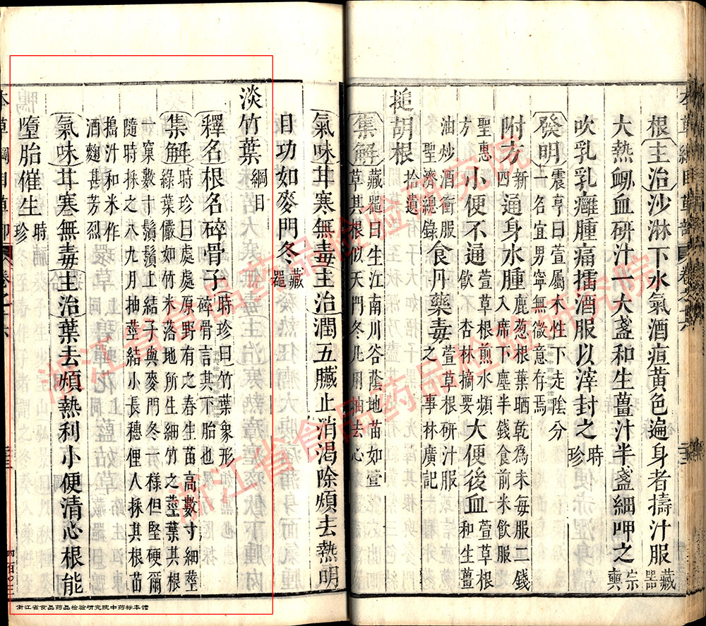 淡竹叶 明 《本草纲目》 资料图