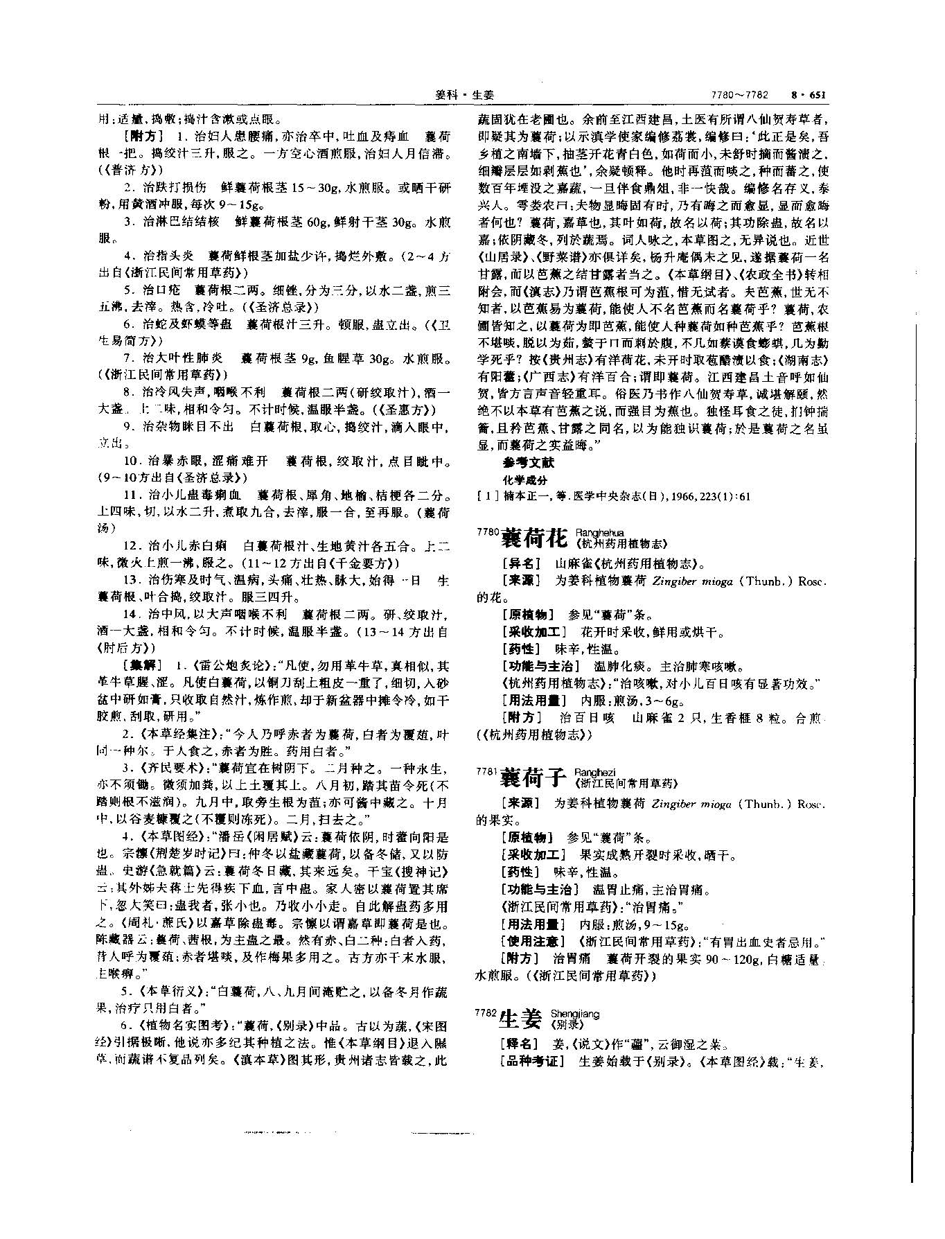 生姜 现代-《中华本草》 资料图