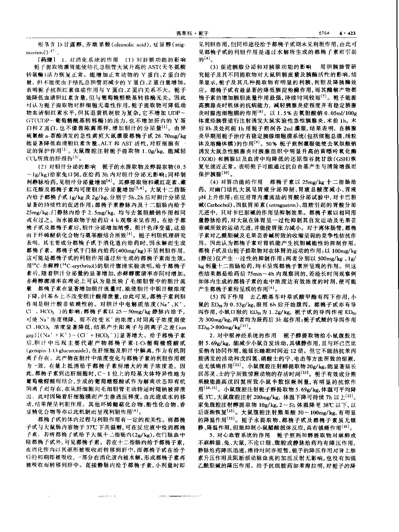 栀子 现代-《中华本草》 资料图