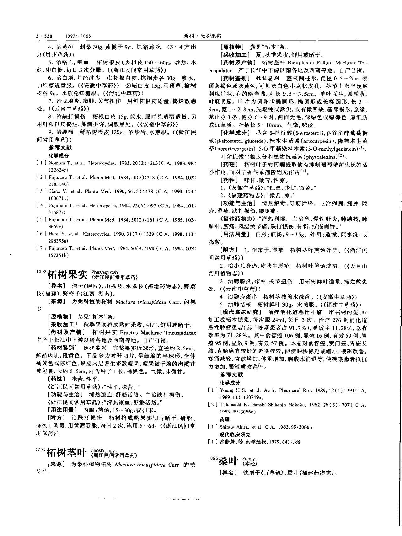 桑叶 现代 《中华本草》 资料图