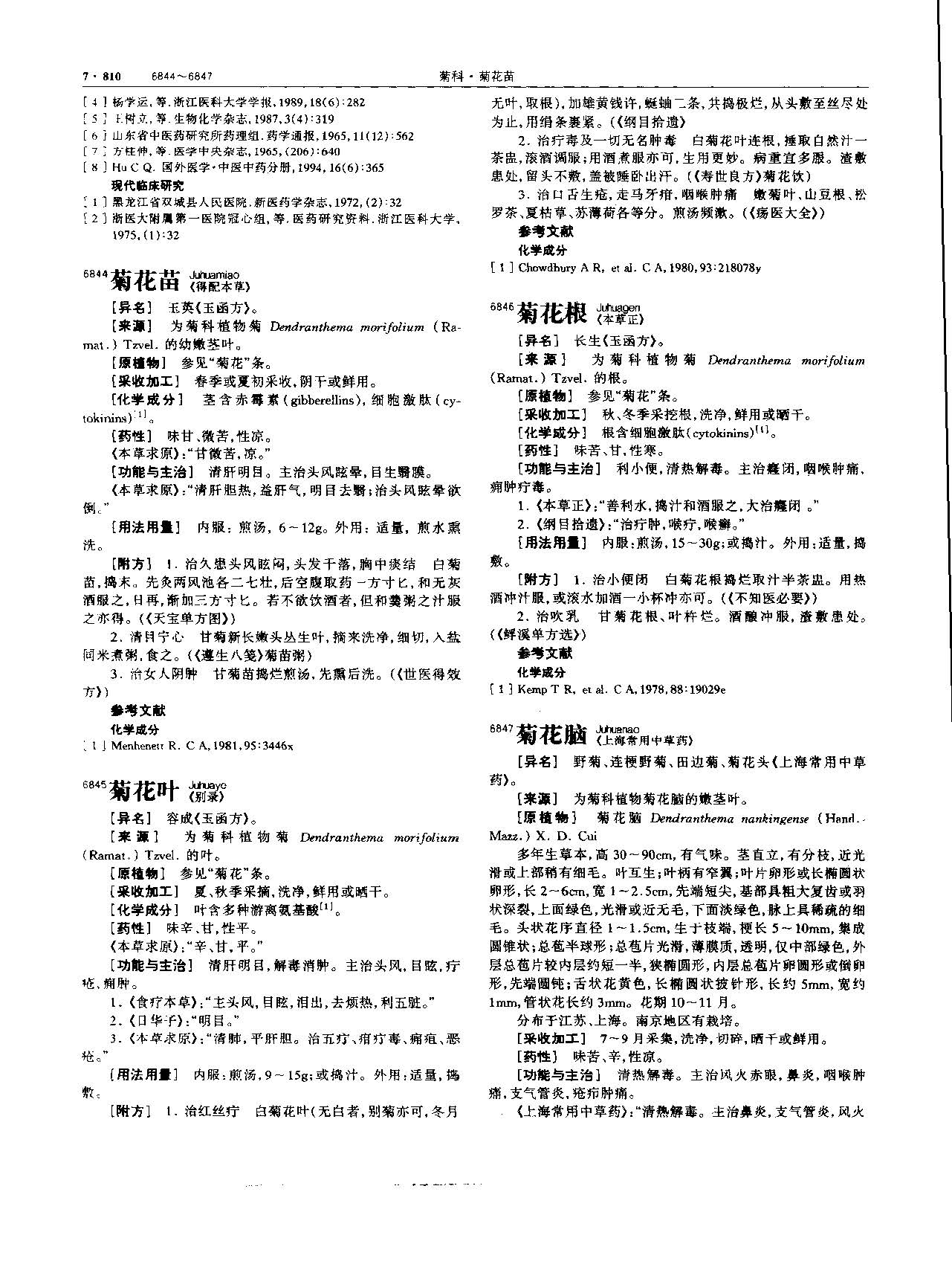 1695776483558090045.jpg 菊花 现代 《中华本草》 资料图