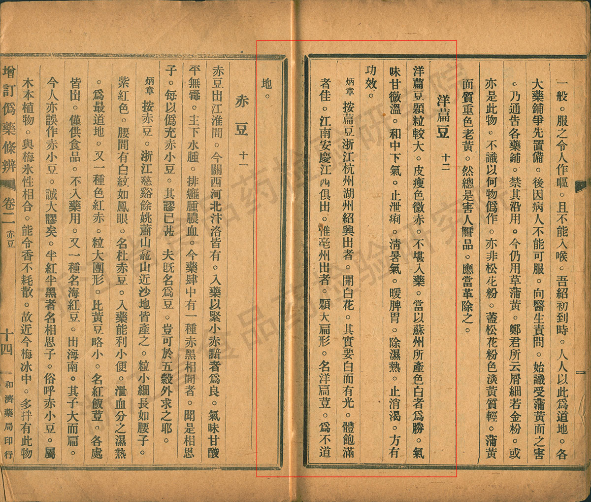 白扁豆 民国《增订伪药条辨》 资料图