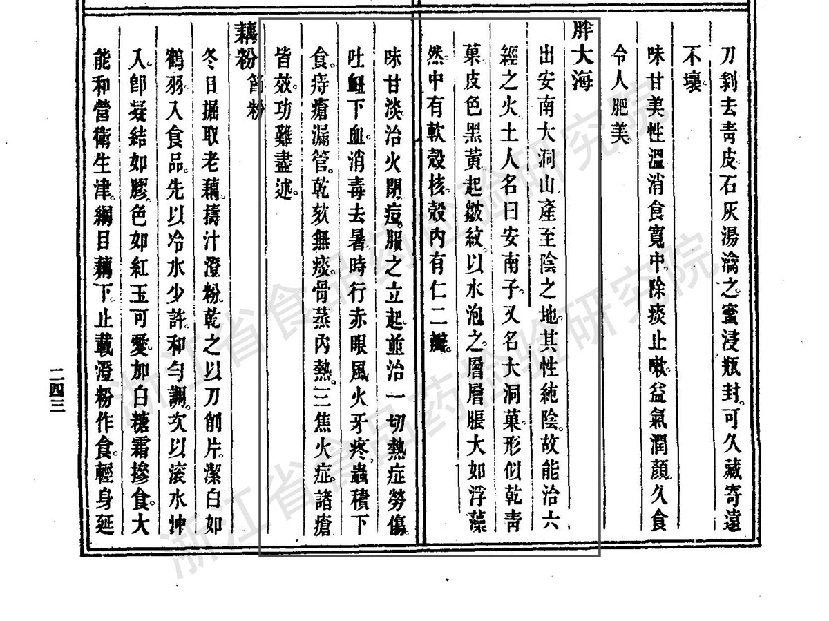 胖大海 清 《本草纲目拾遗》 资料图